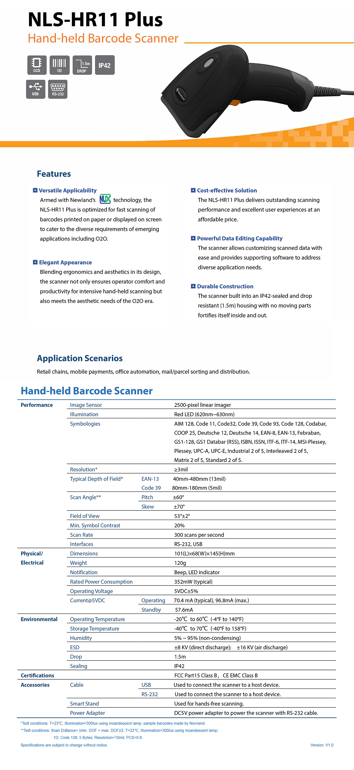 HR-11 Barcode Scanner